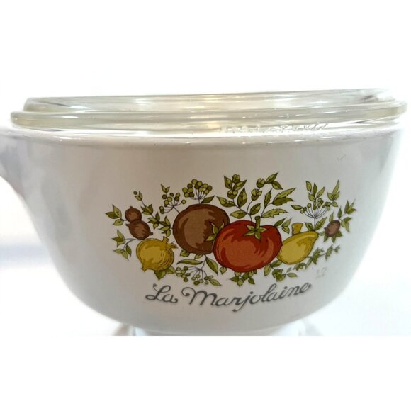 Vtg Corning Ware 1 & 1.5 pints La Marjolaine & La Sauge sauce pans Lids homecore - Picture 4 of 7